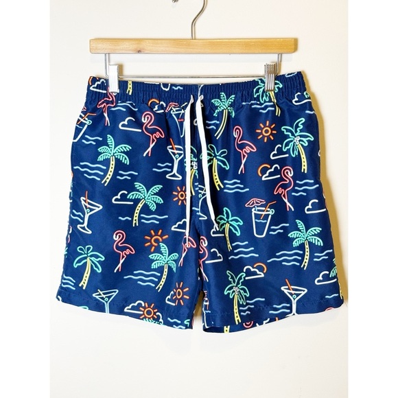 Chubbies Neon Lights Print Swim Shorts M - Picture 4 of 8